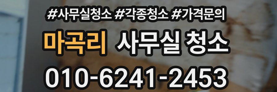 마곡리 사무실 청소