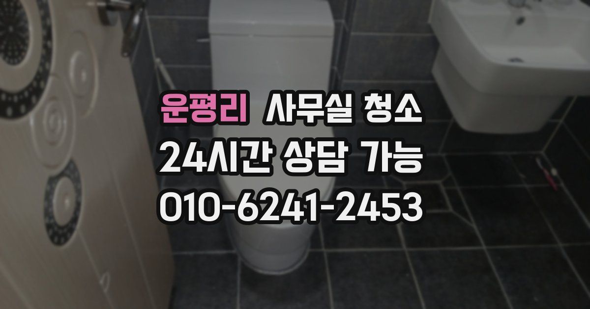 운평리 사무실 청소