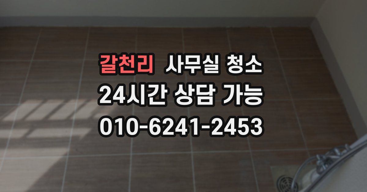 갈천리 사무실 청소