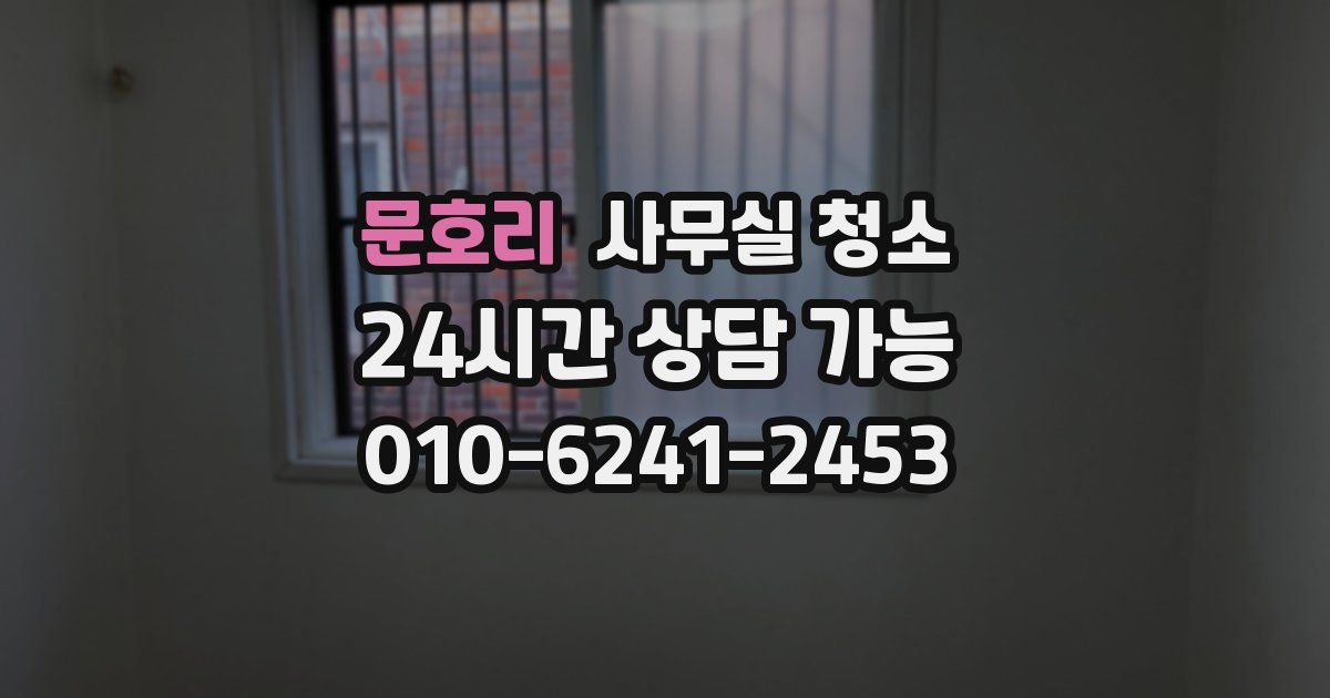 문호리 사무실 청소