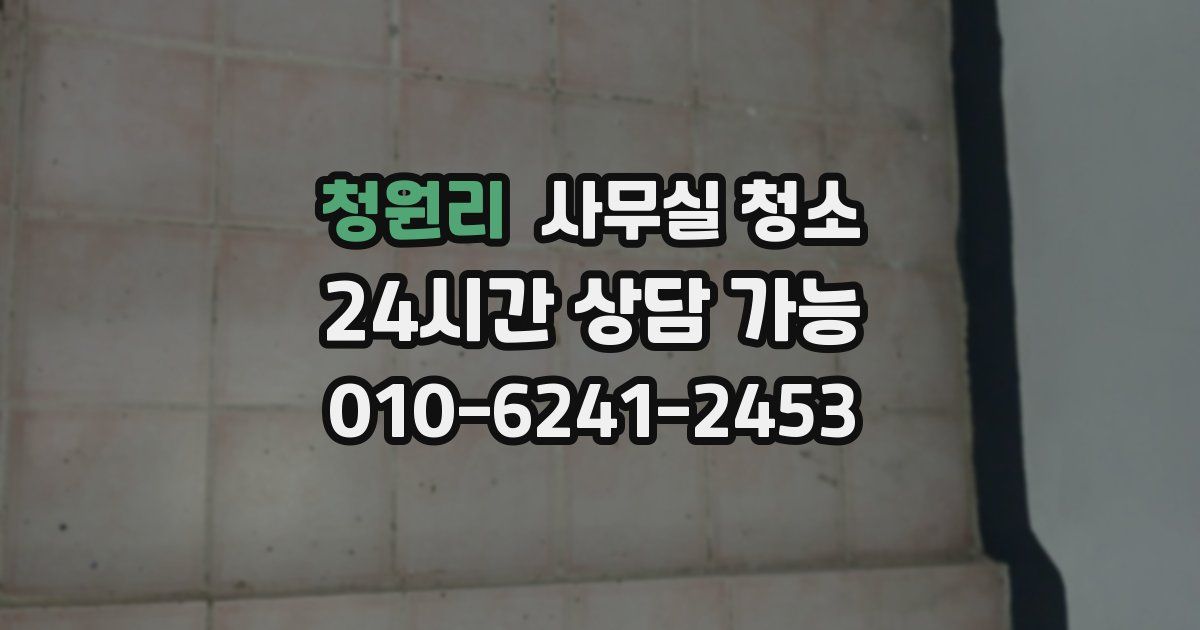 청원리 사무실 청소