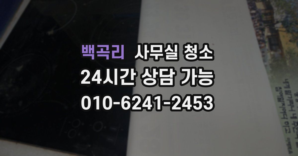 백곡리 사무실 청소