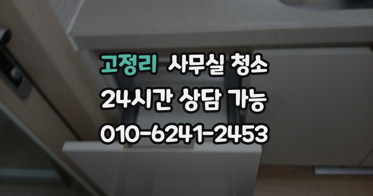 고정리 사무실 청소