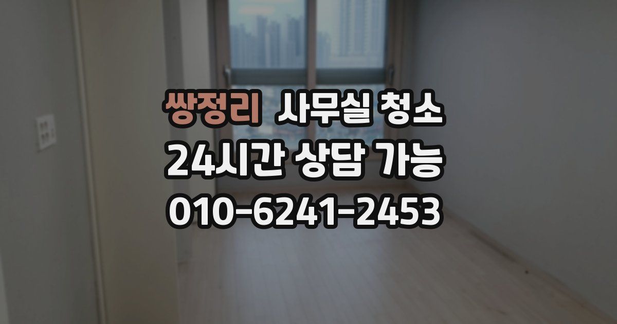 쌍정리 사무실 청소