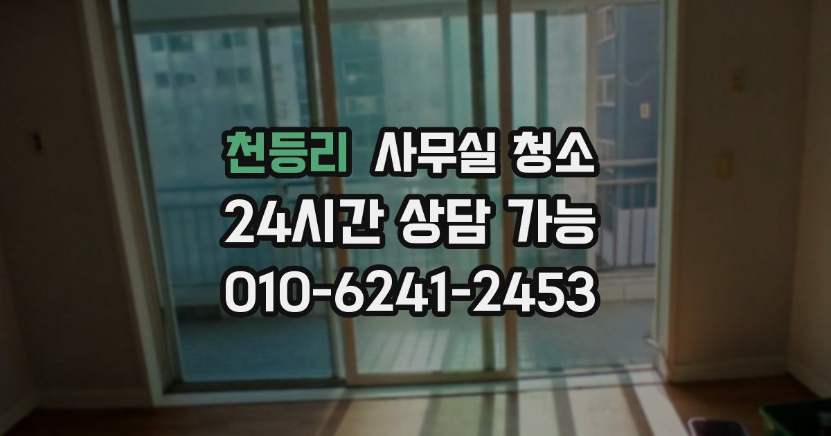 천등리 사무실 청소