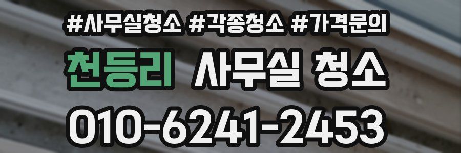 천등리 사무실 청소