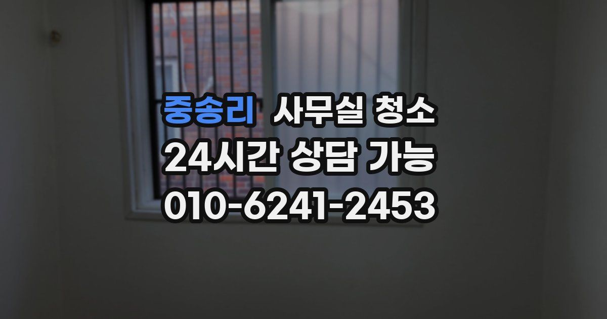 중송리 사무실 청소