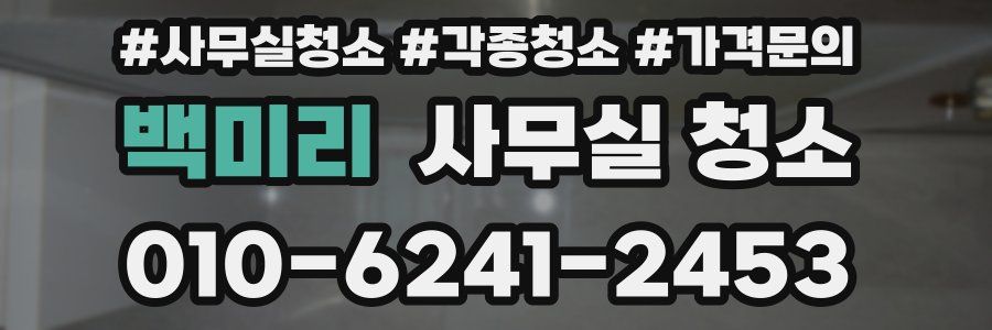 백미리 사무실 청소