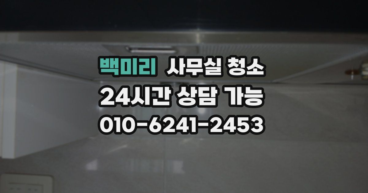 백미리 사무실 청소