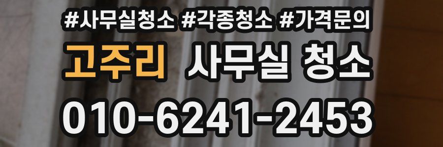 고주리 사무실 청소