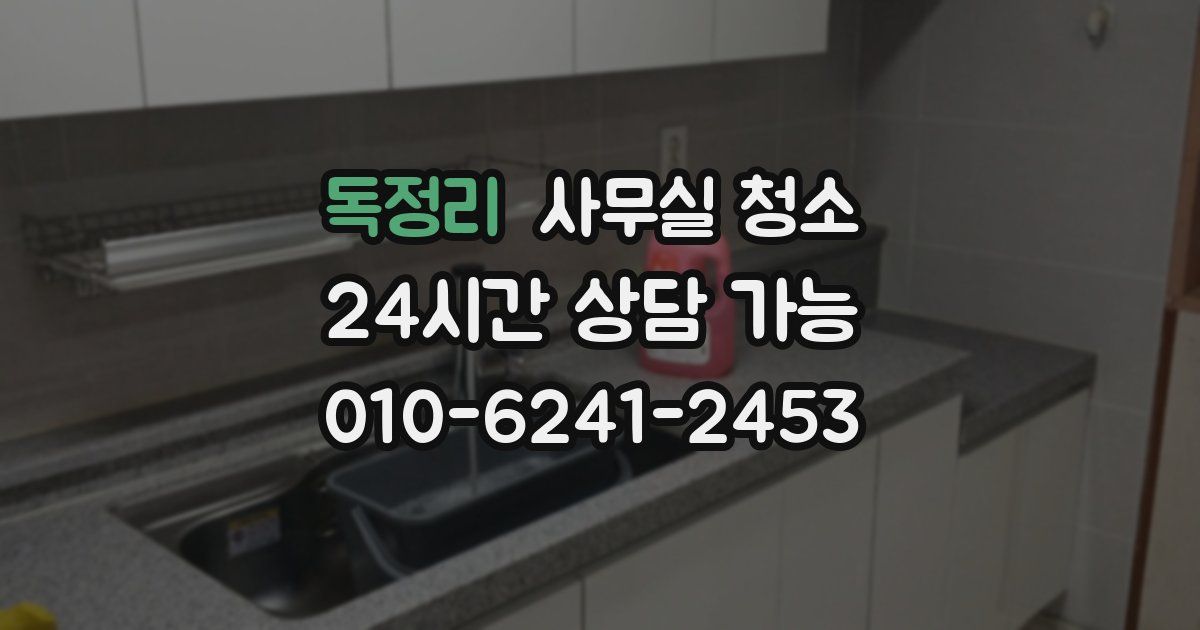 독정리 사무실 청소