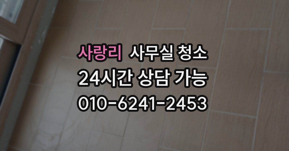 사랑리 사무실 청소