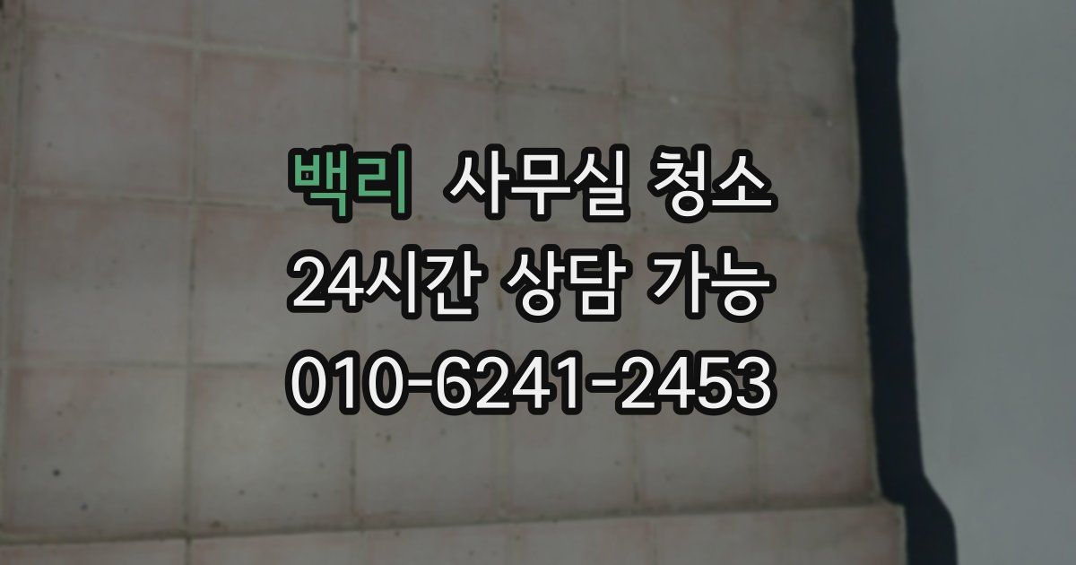 백리 사무실 청소