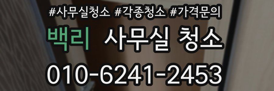 백리 사무실 청소