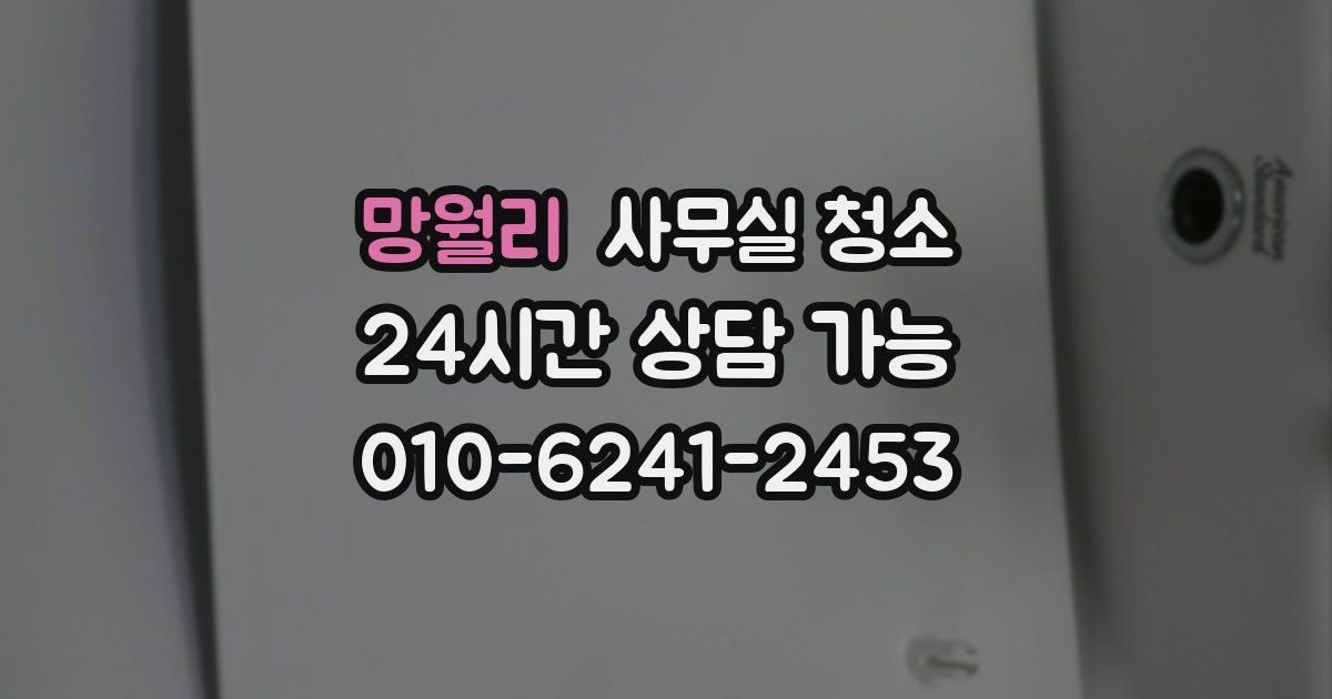 망월리 사무실 청소
