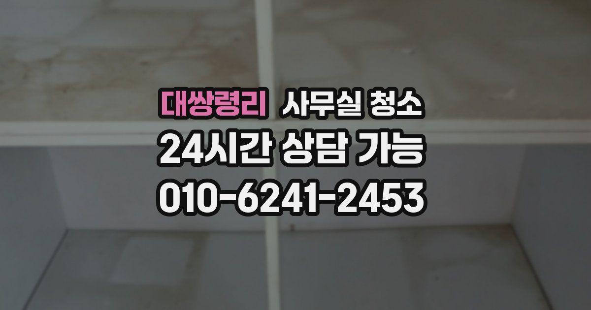 대쌍령리 사무실 청소