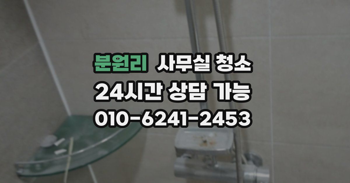분원리 사무실 청소