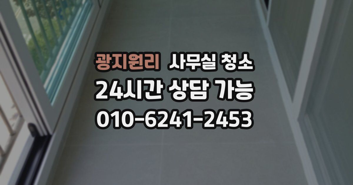 광지원리 사무실 청소