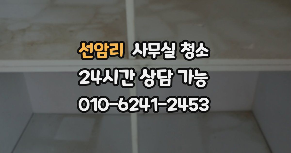 선암리 사무실 청소