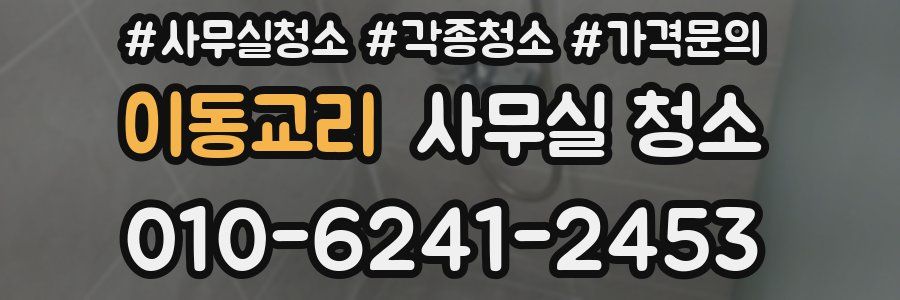 이동교리 사무실 청소