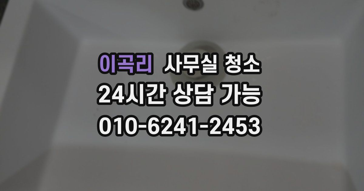 이곡리 사무실 청소