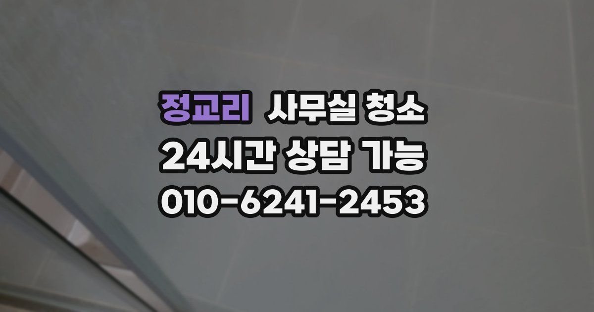 정교리 사무실 청소