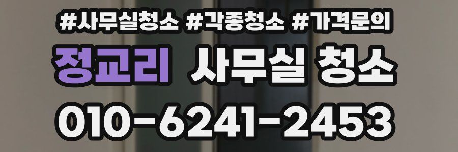 정교리 사무실 청소
