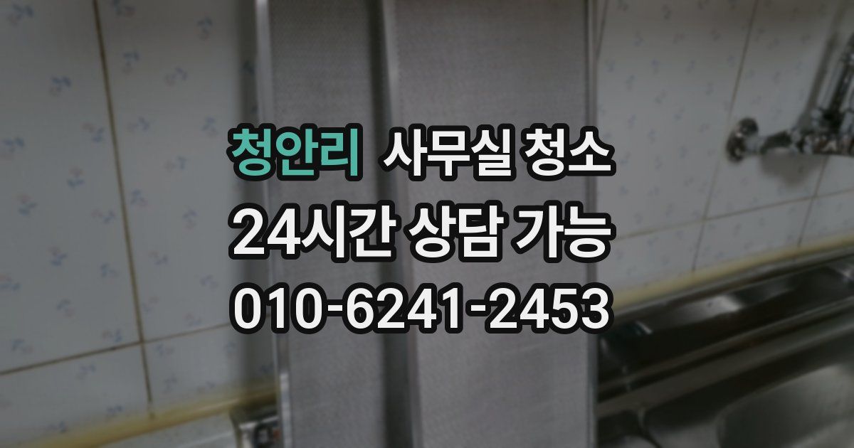 청안리 사무실 청소
