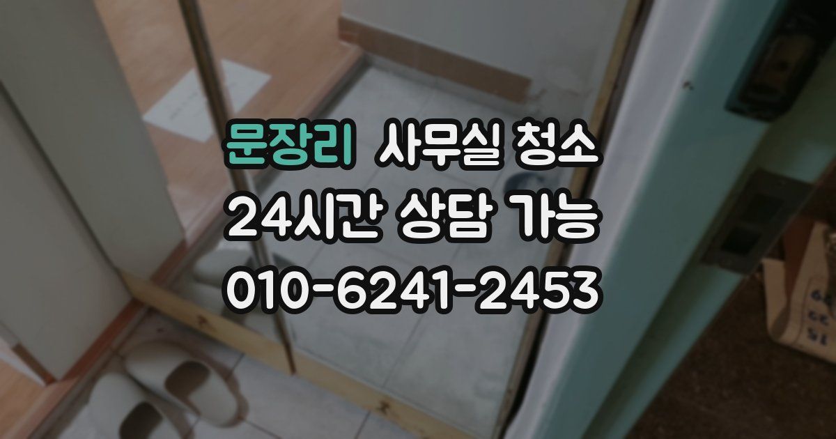 문장리 사무실 청소