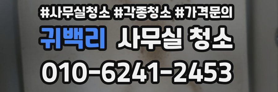 귀백리 사무실 청소