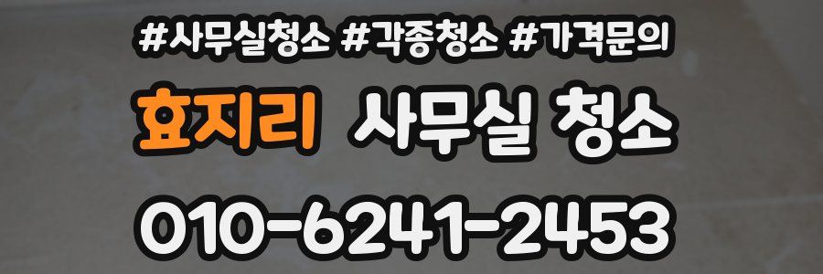 효지리 사무실 청소
