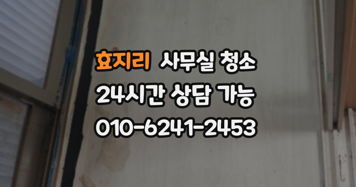 효지리 사무실 청소