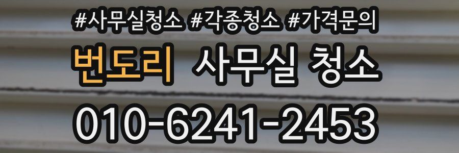 번도리 사무실 청소