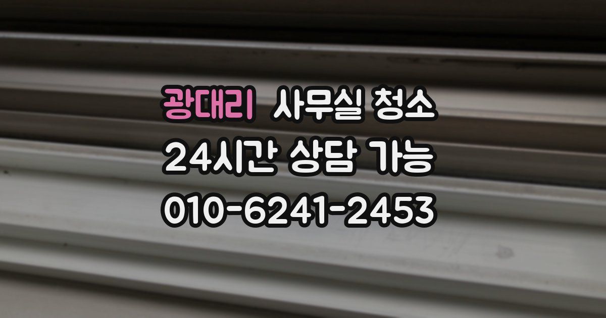 광대리 사무실 청소