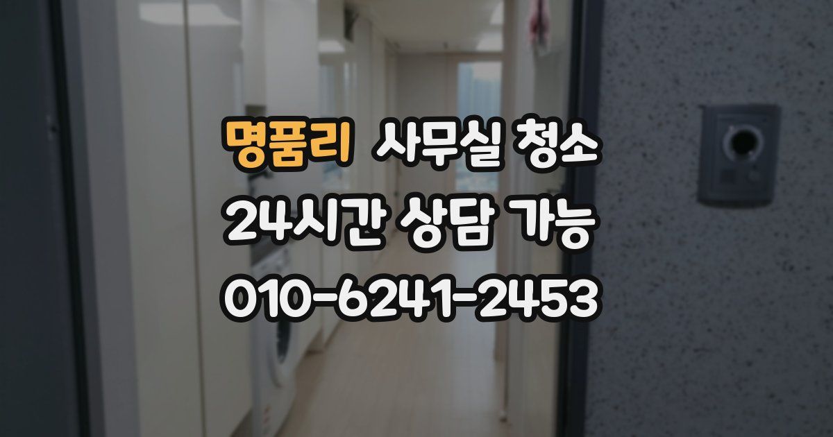 명품리 사무실 청소