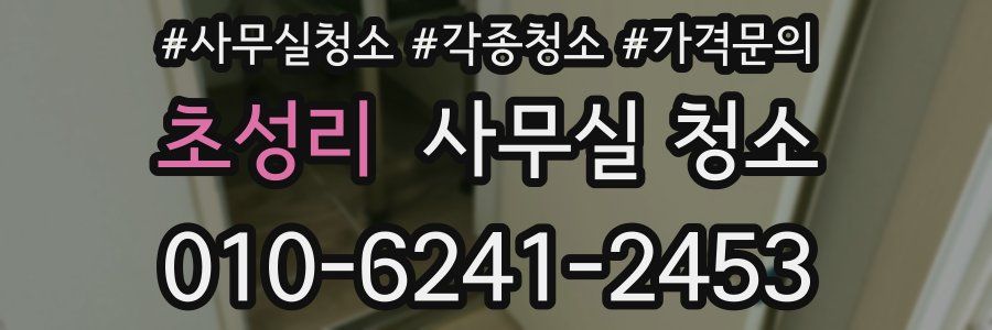 초성리 사무실 청소