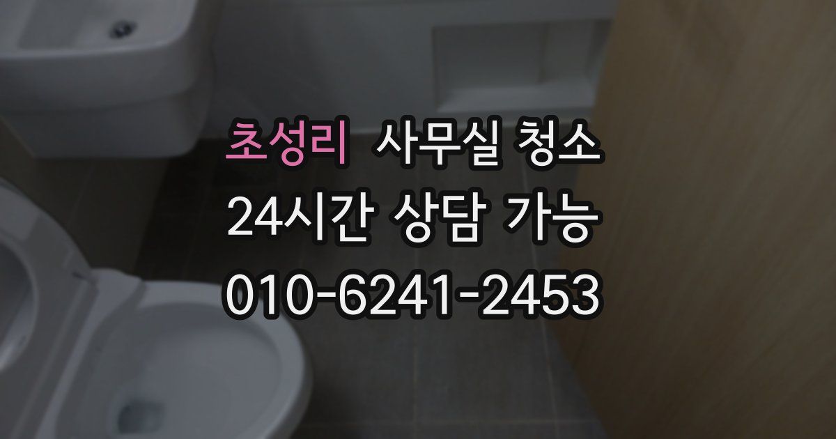 초성리 사무실 청소