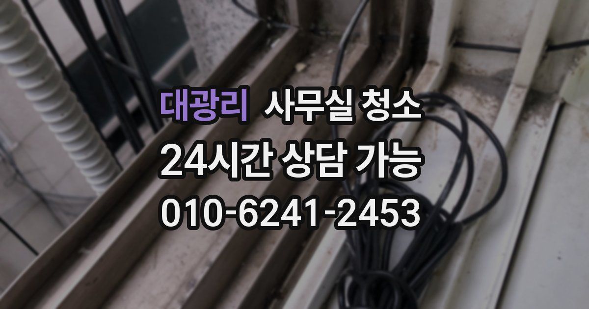 대광리 사무실 청소