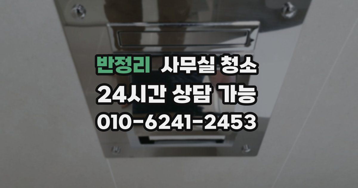 반정리 사무실 청소