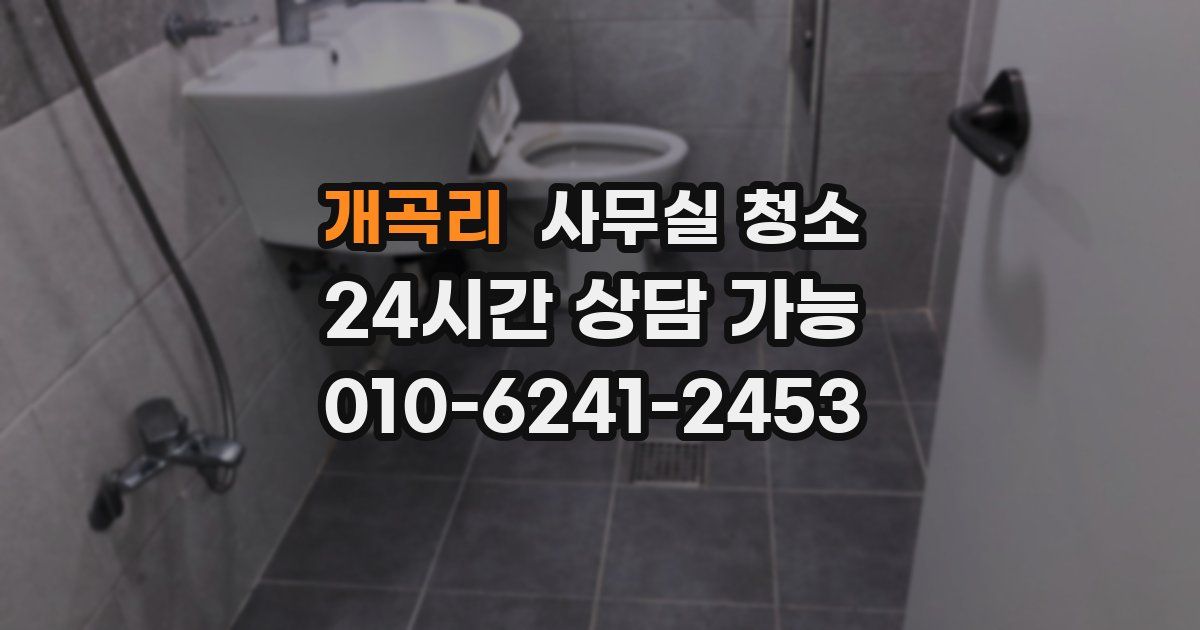개곡리 사무실 청소
