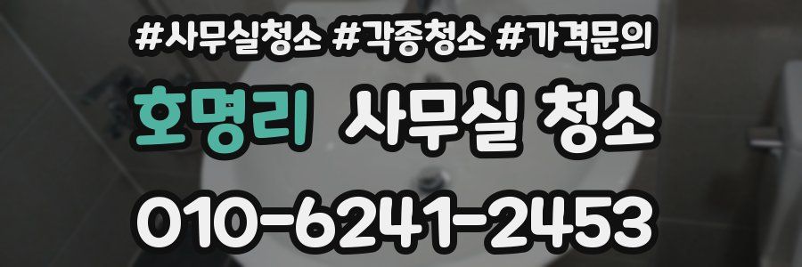 호명리 사무실 청소