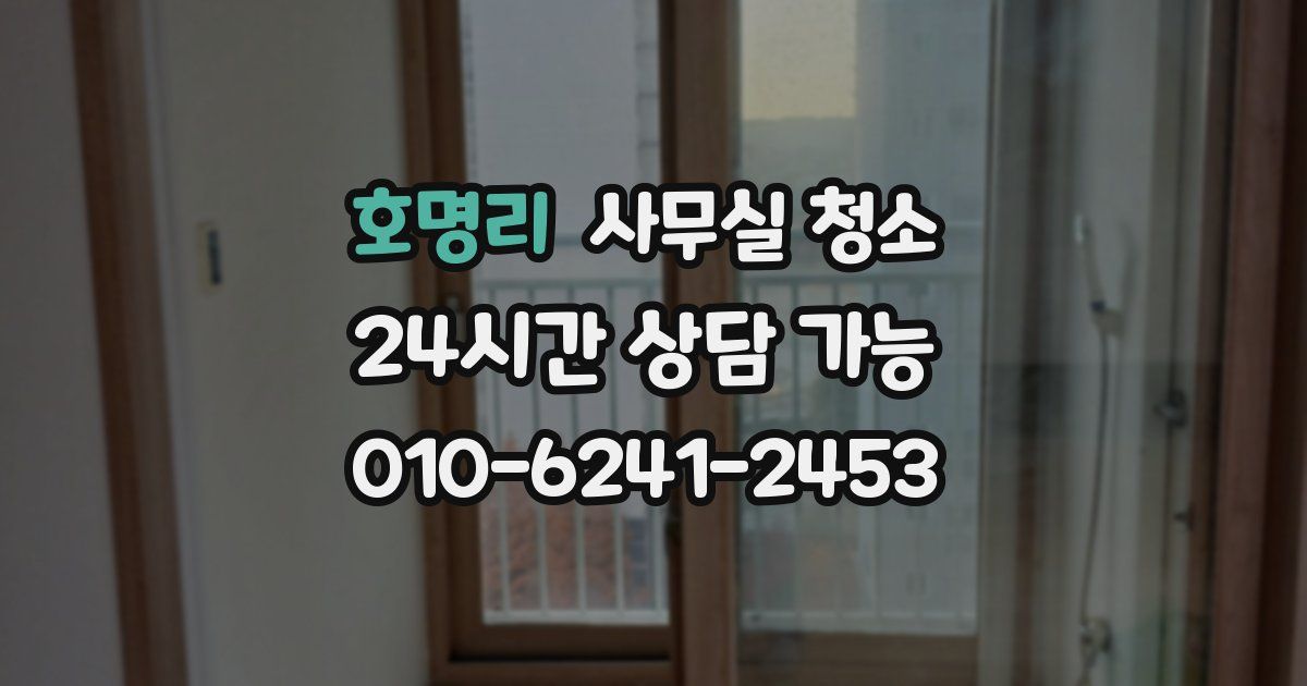 호명리 사무실 청소