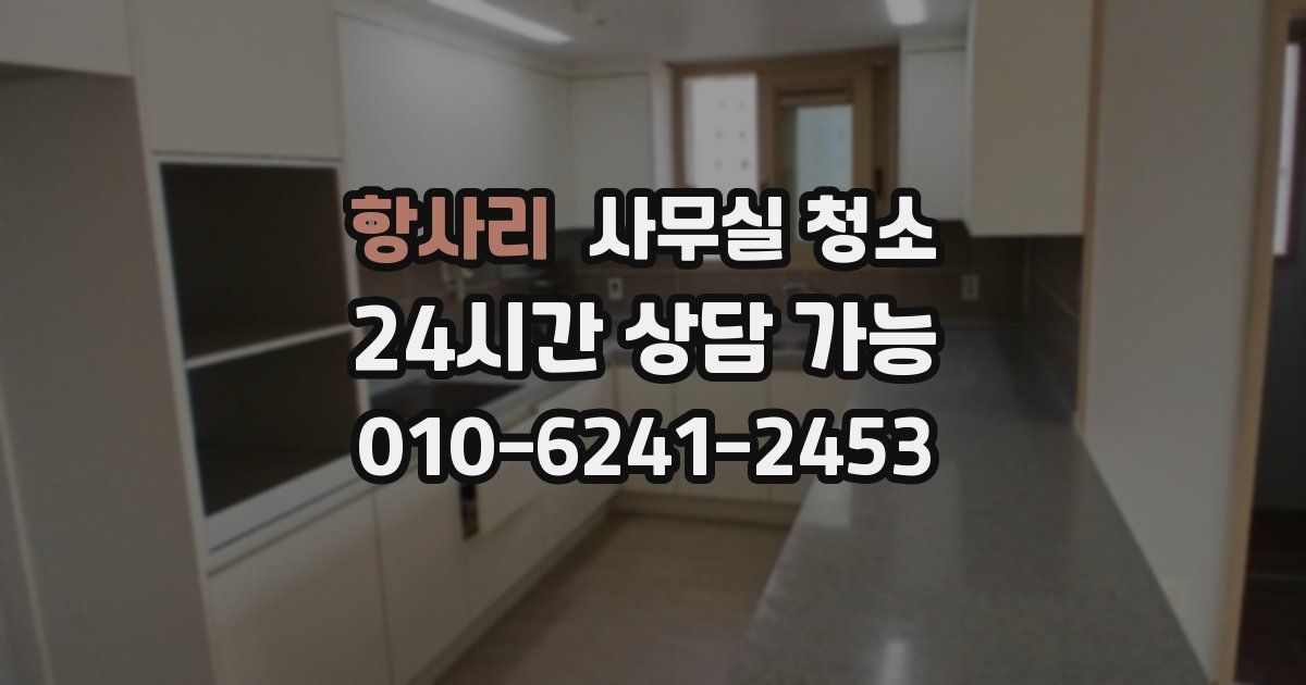 항사리 사무실 청소