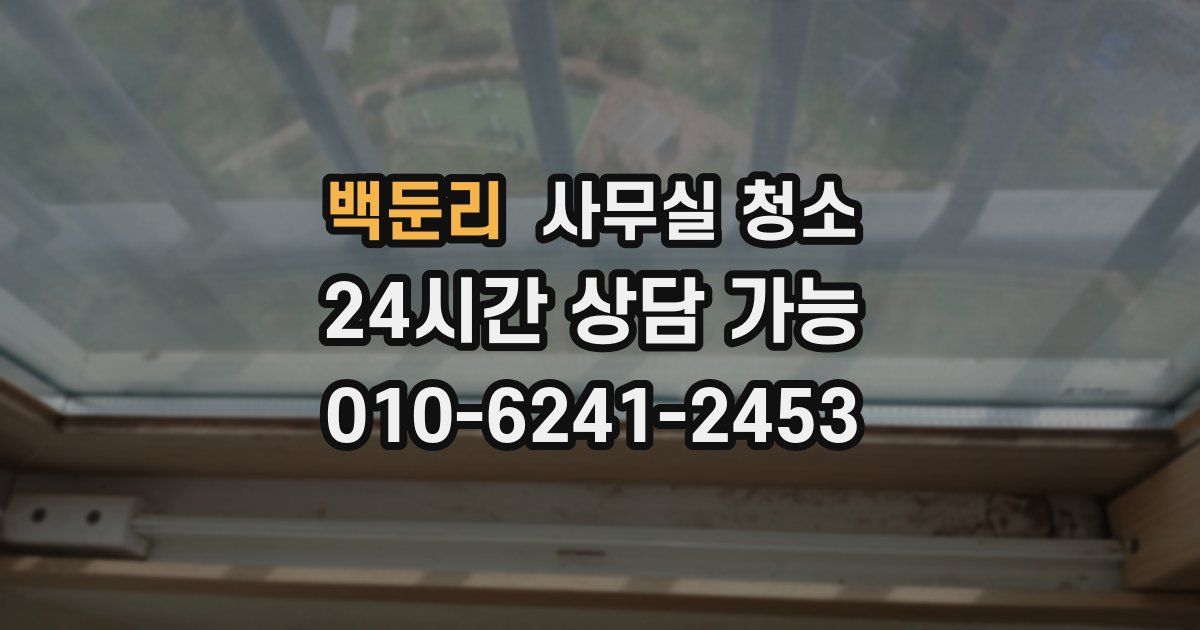 백둔리 사무실 청소