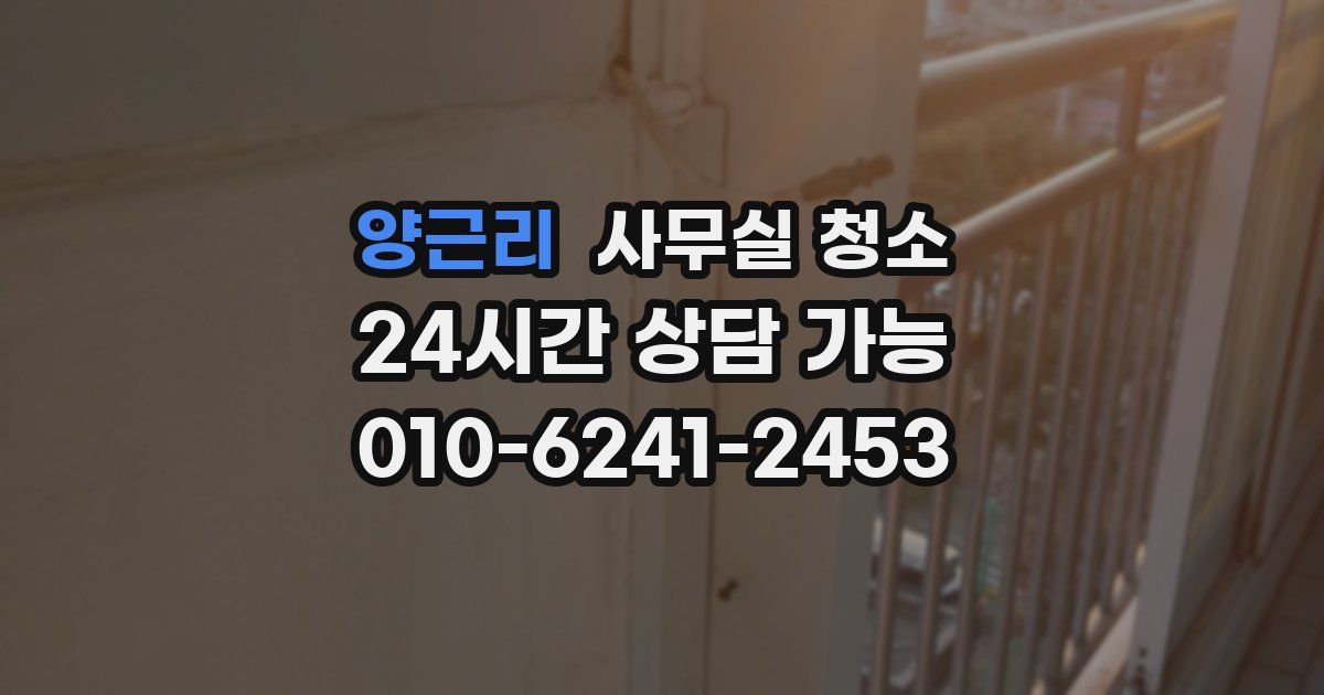 양근리 사무실 청소