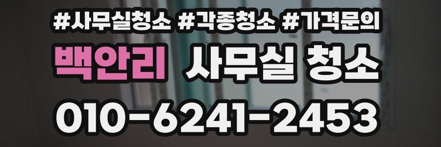백안리 사무실 청소