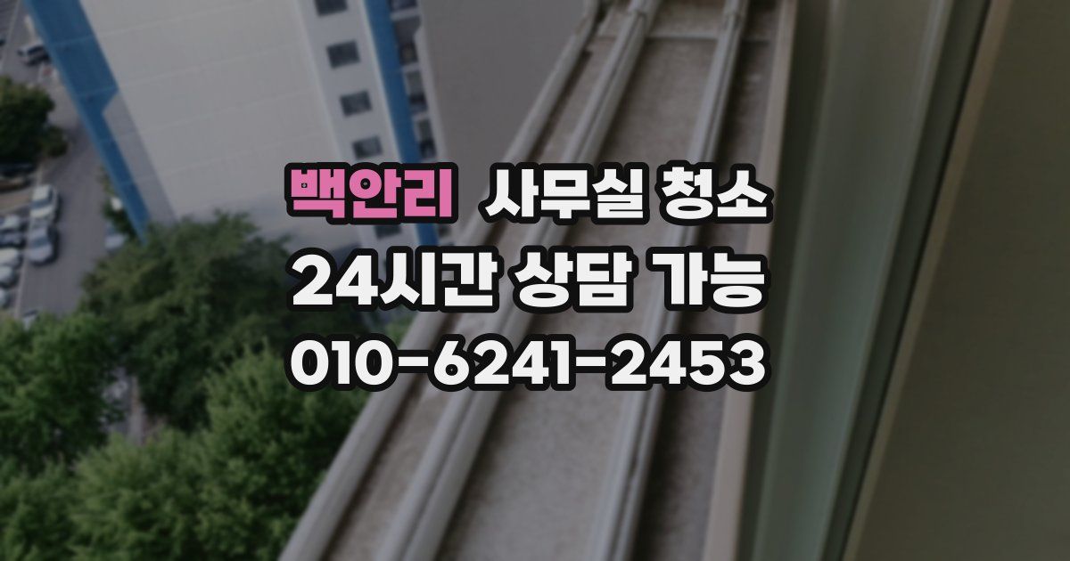 백안리 사무실 청소