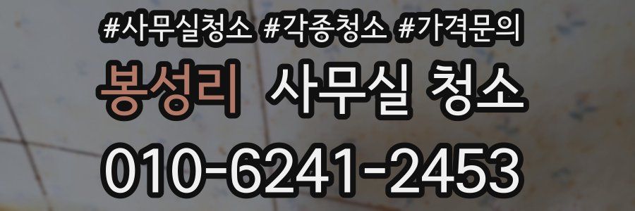봉성리 사무실 청소