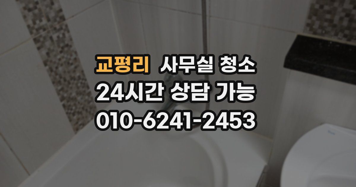 교평리 사무실 청소