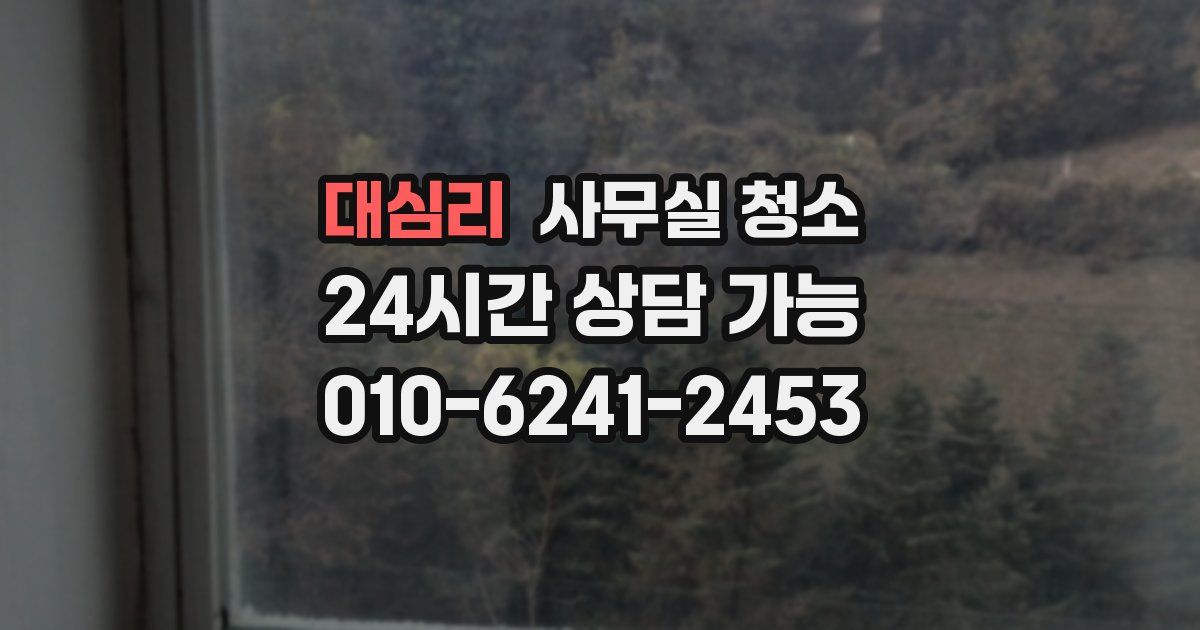 대심리 사무실 청소